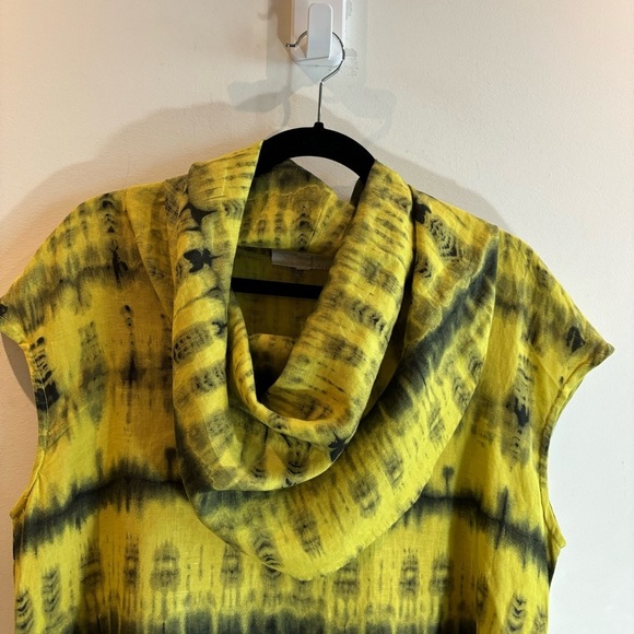 BRYNE WALKER Sz S Tunic Asymmetrical Cowl Neck Tie Dye Pattern Oversized - Picture 3 of 14